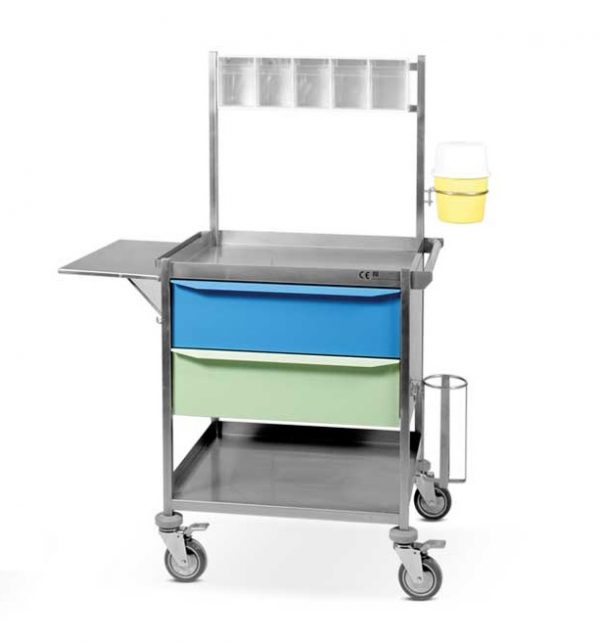 MEDICINE TROLLEY - STAINLESS STEEL - Image 2