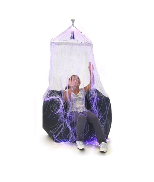 INTERACTIVE FIBRE OPTIC SHOWER WITH LIGHT SOURCE