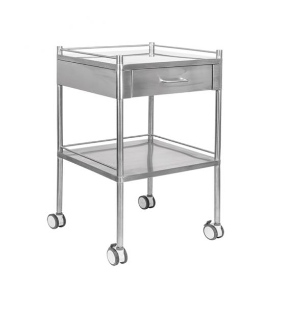 1 DRAWER & 1 SHELF WITH SIDE GUARD - STAINLESS STEEL